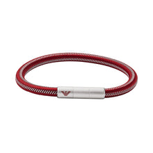 Load image into Gallery viewer, Emporio Armani Red Nylon and Stainless Steel ID Bracelet EGS2992040
