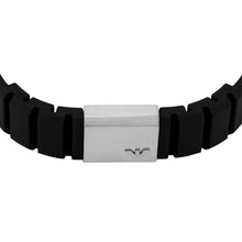 Load image into Gallery viewer, Emporio Armani Black Silicone and Stainless Steel ID Bracelet EGS3079040
