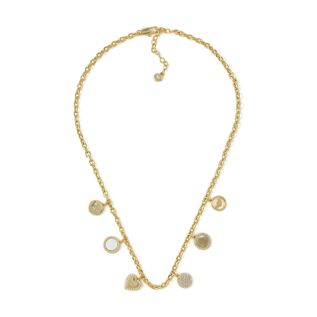 Emporio Armani Gold-Tone Brass Station Necklace EGS3103710