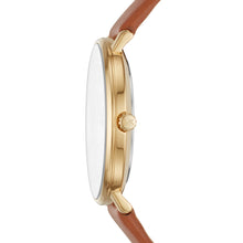 Load image into Gallery viewer, Michael Kors Women&#39;s Gold-tone And Luggage Leather Pyper Watch MK2740
