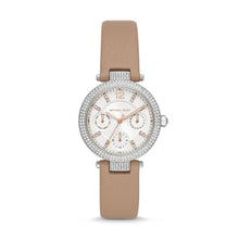 Load image into Gallery viewer, Michael Kors Parker Multifunction Truffle Leather Watch MK2913
