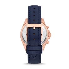 Load image into Gallery viewer, Michael Kors Bradshaw Chronograph Navy Leather Watch MK2960
