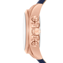 Load image into Gallery viewer, Michael Kors Bradshaw Chronograph Navy Leather Watch MK2960
