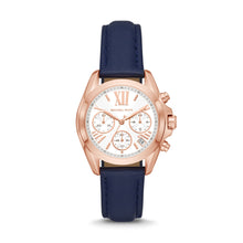 Load image into Gallery viewer, Michael Kors Bradshaw Chronograph Navy Leather Watch MK2960
