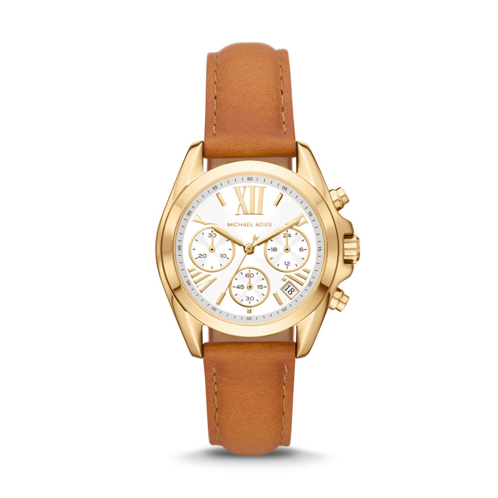 Michael Kors Bradshaw Chronograph Luggage Leather Watch MK2961