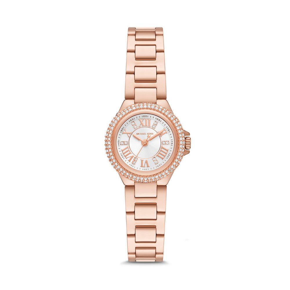 Michael Kors Petite Camille Three-Hand Rose Gold-Tone Stainless Steel Watch MK3253