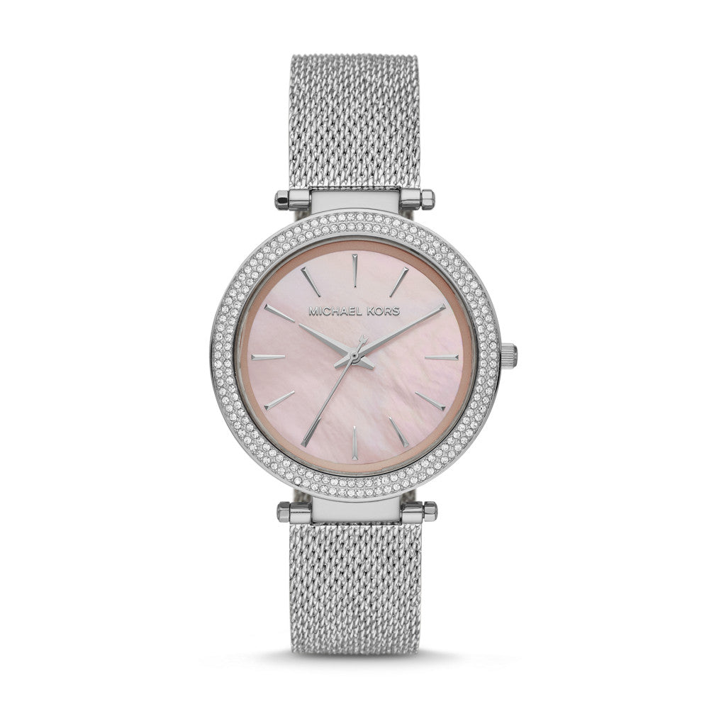 Michael Kors Darci Three-Hand Silver Crystal Watch MK4518