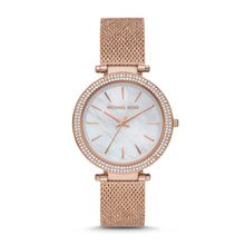 Load image into Gallery viewer, Michael Kors Darci Three-Hand Rose Gold Crystal Watch MK4519
