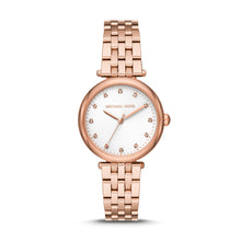 Load image into Gallery viewer, Michael Kors Diamond Darci Three-Hand Rose Gold-Tone Stainless Steel Watch MK4568
