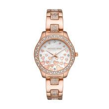 Load image into Gallery viewer, Michael Kors Liliane Three-Hand Rose Gold-Tone Stainless Steel Watch MK4597
