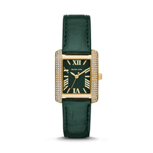 Load image into Gallery viewer, Michael Kors Emery Three-Hand Green Croco Leather Watch MK4697
