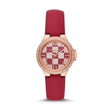 Load image into Gallery viewer, Michael Kors Limited Edition Camille Three-Hand Red Leather Watch MK4701
