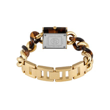 Load image into Gallery viewer, Michael Kors MK Chain Lock Three-Hand Tortoise and Gold-Tone Stainless Steel Watch MK4808
