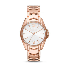 Load image into Gallery viewer, Michael Kors Women&#39;s Whitney Three-Hand Rose Gold-Tone Stainless Steel Watch MK6694
