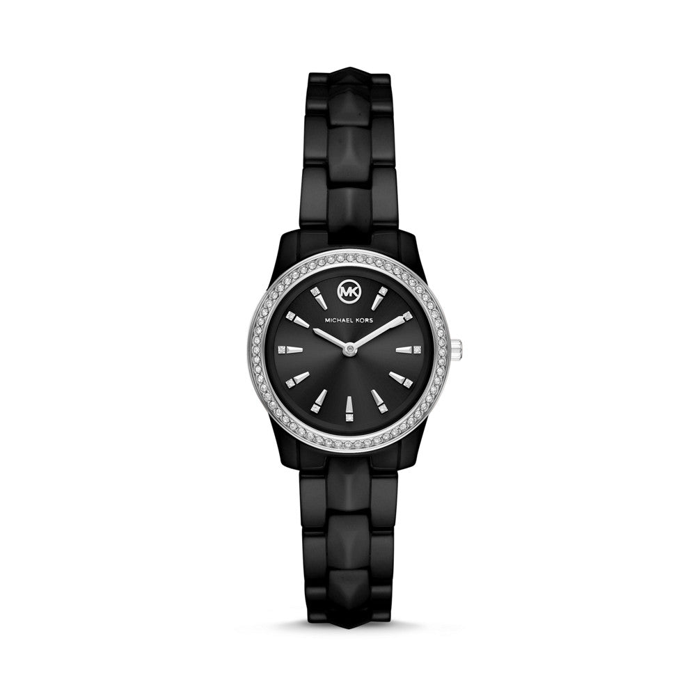 Michael Kors Runway Mercer Three-Hand Black Ceramic Watch MK6839