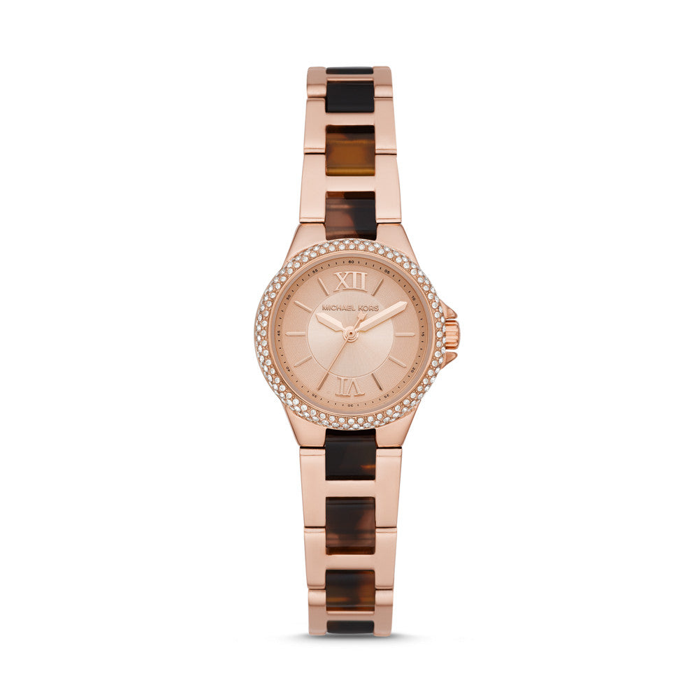Michael Kors Camille Three-Hand Rose Gold-Tone Stainless Steel Watch MK6866