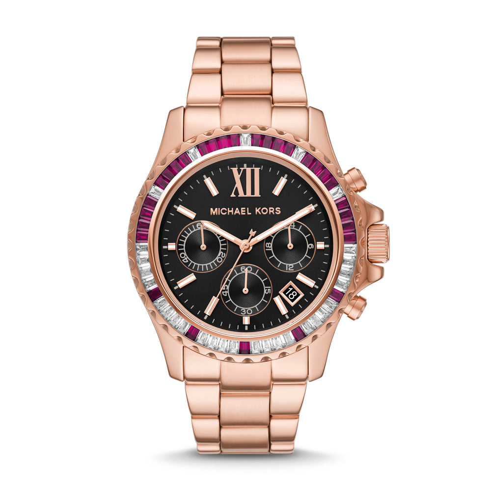 Michael Kors Everest Chronograph Rose Gold-Tone Stainless Steel Watch MK6972