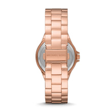 Load image into Gallery viewer, Michael Kors Lennox Three-Hand Rose Gold-Tone Stainless Steel Watch MK7230
