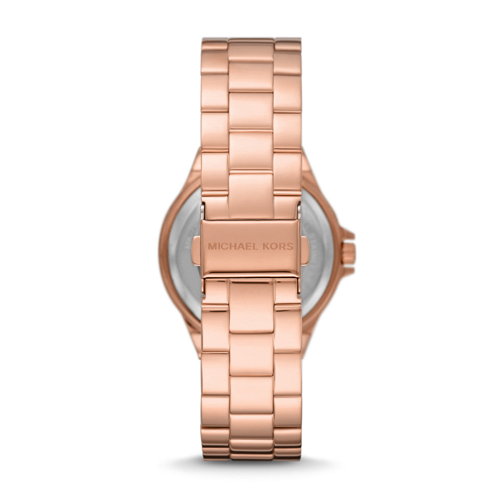Michael Kors Lennox Three-Hand Rose Gold-Tone Stainless Steel
