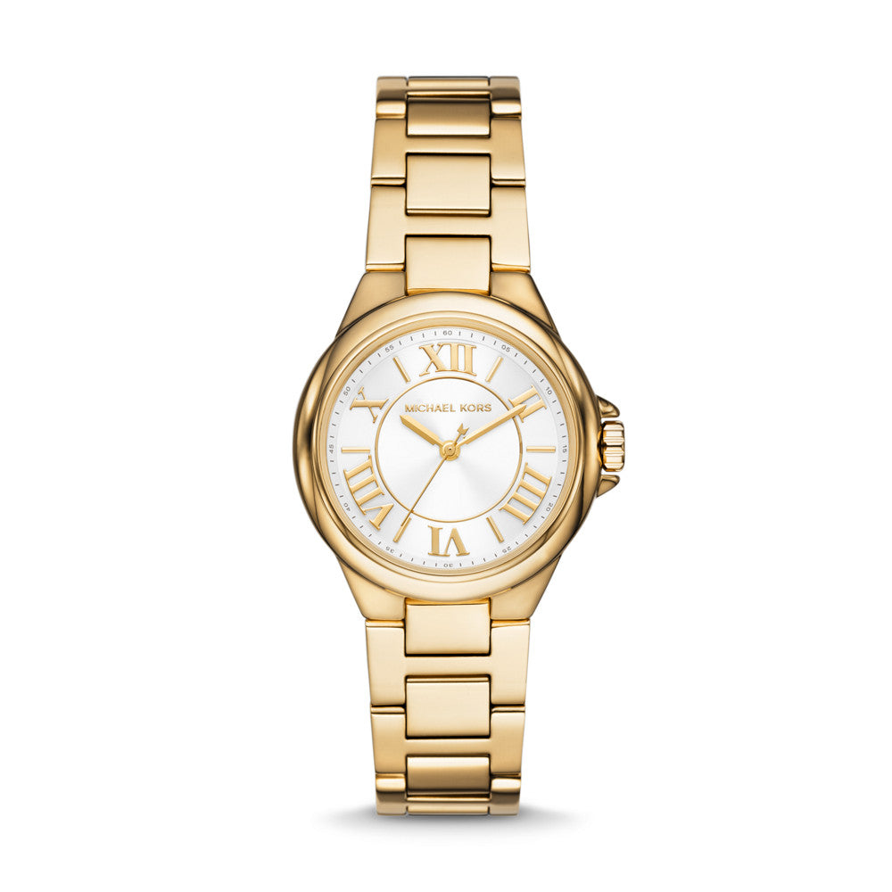 Michael Kors Camille Three-Hand Gold-Tone Stainless Steel Watch MK7255