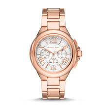 Load image into Gallery viewer, Michael Kors Camille Chronograph Rose Gold-Tone Stainless Steel Watch MK7271
