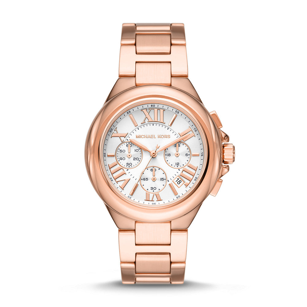 Michael Kors Camille Chronograph Rose Gold-Tone Stainless Steel Watch MK7271
