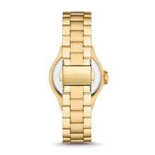 Load image into Gallery viewer, Michael Kors Mini-Lennox Three-Hand Gold-Tone Stainless Steel Watch MK7278
