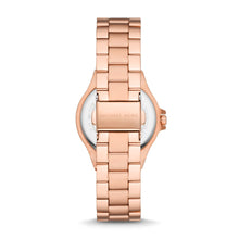 Load image into Gallery viewer, Michael Kors Mini-Lennox Three-Hand Rose Gold-Tone Stainless Steel Watch MK7279
