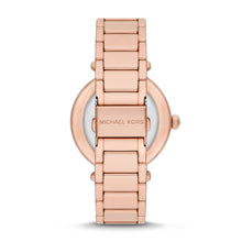 Load image into Gallery viewer, Michael Kors Parker Three-Hand Rose Gold-Tone Stainless Steel Watch MK7286
