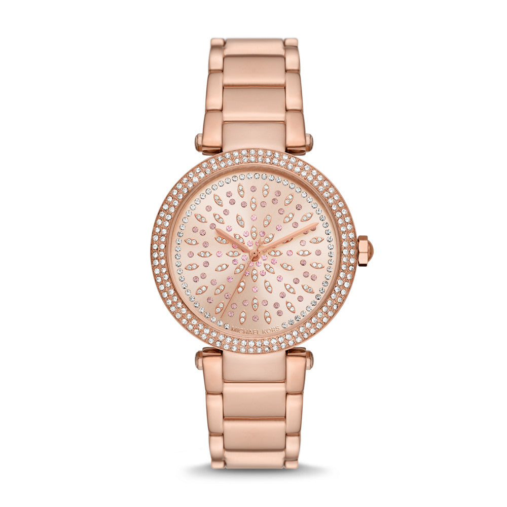 Michael Kors Parker Three-Hand Rose Gold-Tone Stainless Steel Watch MK7286