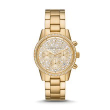 Load image into Gallery viewer, Michael Kors Ritz Chronograph Gold-Tone Stainless Steel Watch MK7310

