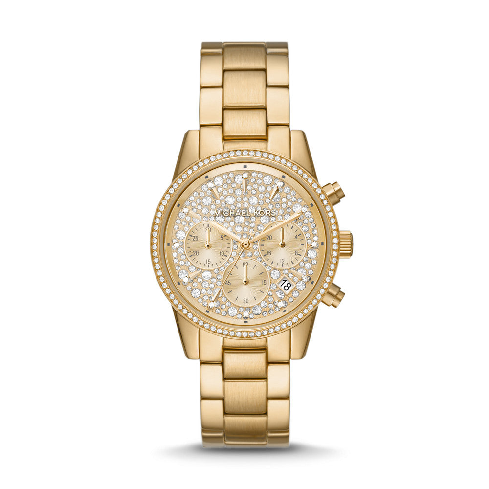 Michael Kors Ritz Chronograph Gold-Tone Stainless Steel Watch MK7310
