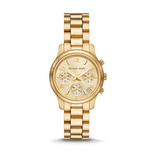 Load image into Gallery viewer, Michael Kors Runway Chronograph Gold-Tone Stainless Steel Watch MK7326
