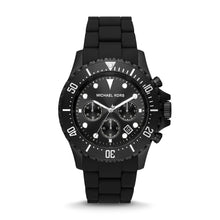 Load image into Gallery viewer, Michael Kors Everest Chronograph Black Stainless Steel and Silicone Watch MK8980
