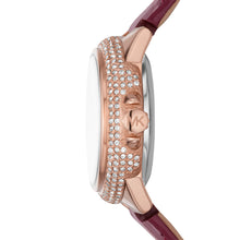 Load image into Gallery viewer, Michael Kors Mini-Camille Automatic Berry Croco Leather Watch MK9052
