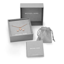 Load image into Gallery viewer, Michael Kors 14k Rose Gold-Plated Sterling Silver Slider Box Set MKC1258AN791
