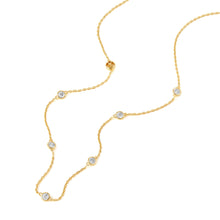 Load image into Gallery viewer, Michael Kors 14K Gold Sterling Silver Station Necklace MKC1714CZ710
