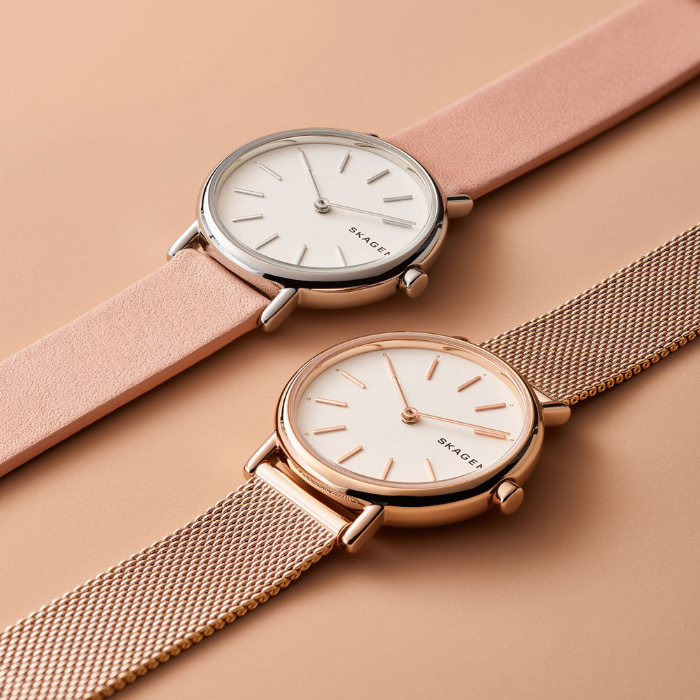 Skagen Signatur Slim Rose Gold Tone Steel Mesh Watch SKW2694 Watch Station Hong Kong Official Site for Authentic Designer Watches Smartwatches Jewelry