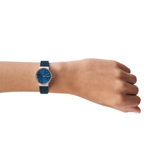 Load image into Gallery viewer, Skagen Freja Lille Two-Hand Ocean Blue Eco Leather Watch SKW3007
