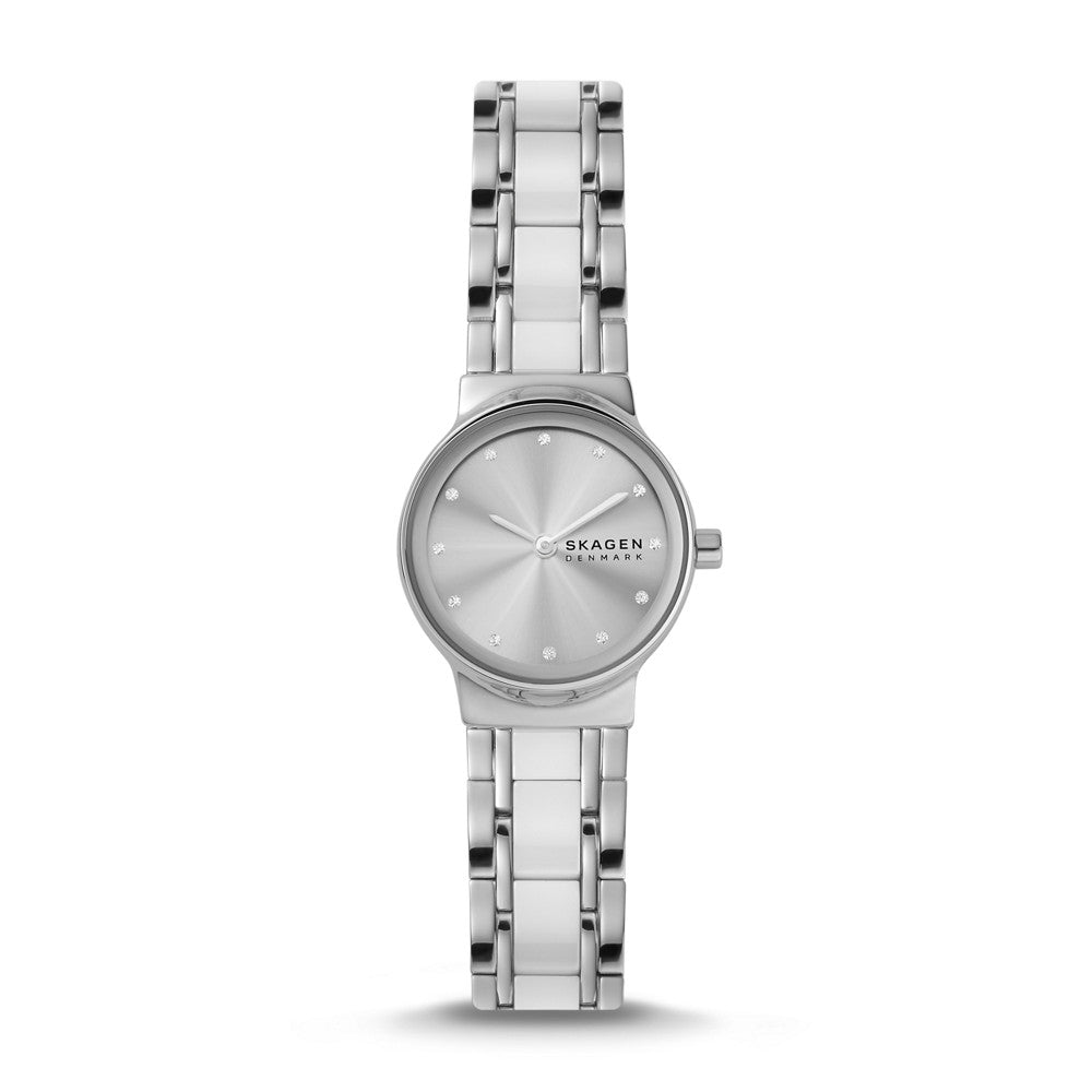 Skagen Freja Lille Two-Hand Silver-Tone Stainless Steel and Ceramic Watch SKW3010