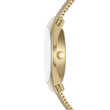 Load image into Gallery viewer, Skagen Grenen Lille Solar-Powered Gold Stainless Steel Mesh Watch SKW3077
