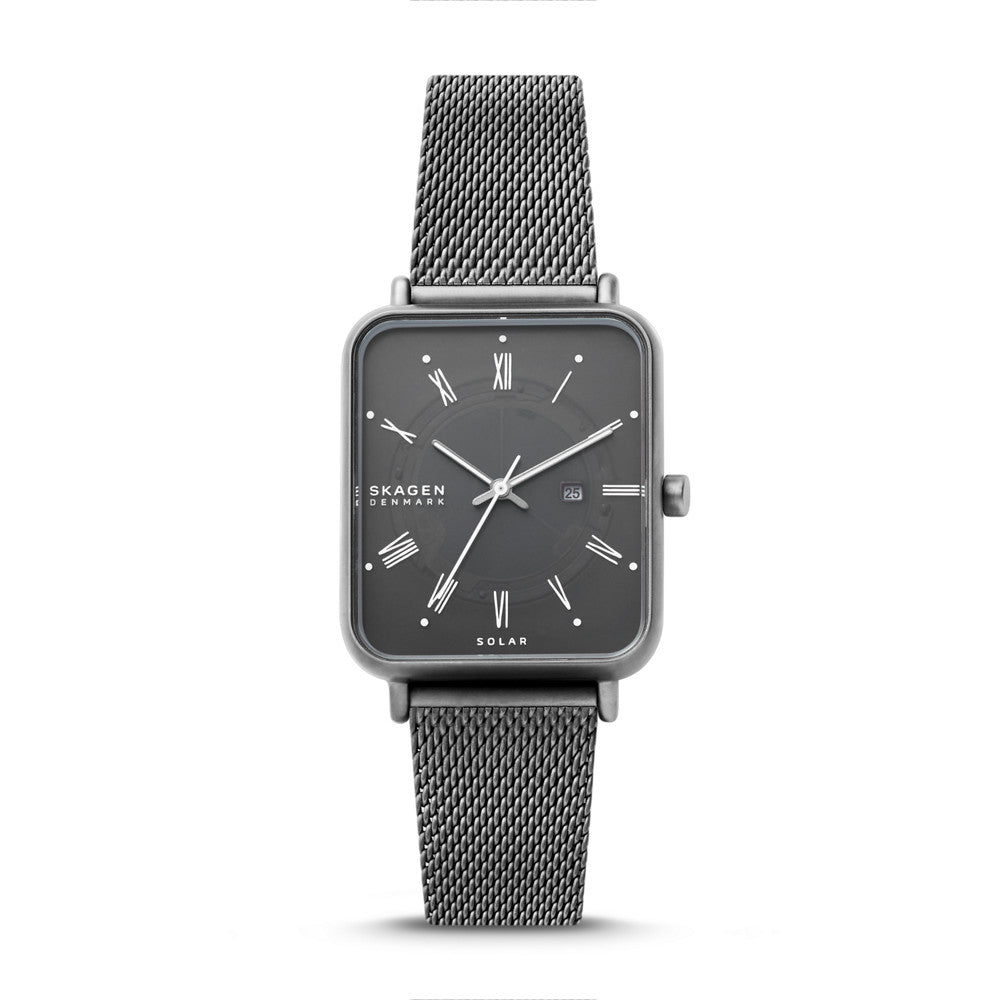Skagen Ryle Solar-Powered Charcoal Stainless Steel Mesh Watch SKW6757