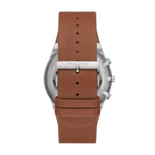 Load image into Gallery viewer, Skagen Melbye Chronograph Three-Hand Medium Brown Leather Watch SKW6805
