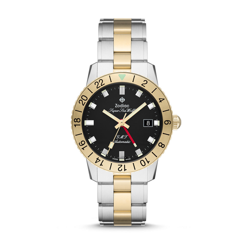 Zodiac Super Sea Wolf GMT Automatic Two-Tone Stainless Steel Watch ZO9406